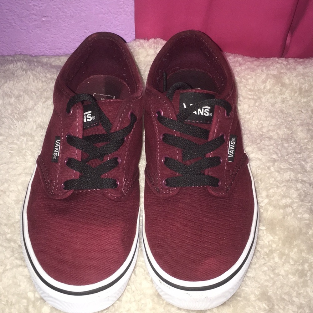 Burgundy Vans +box